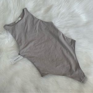 Babaton Stretch High Neck Thong Body Suit